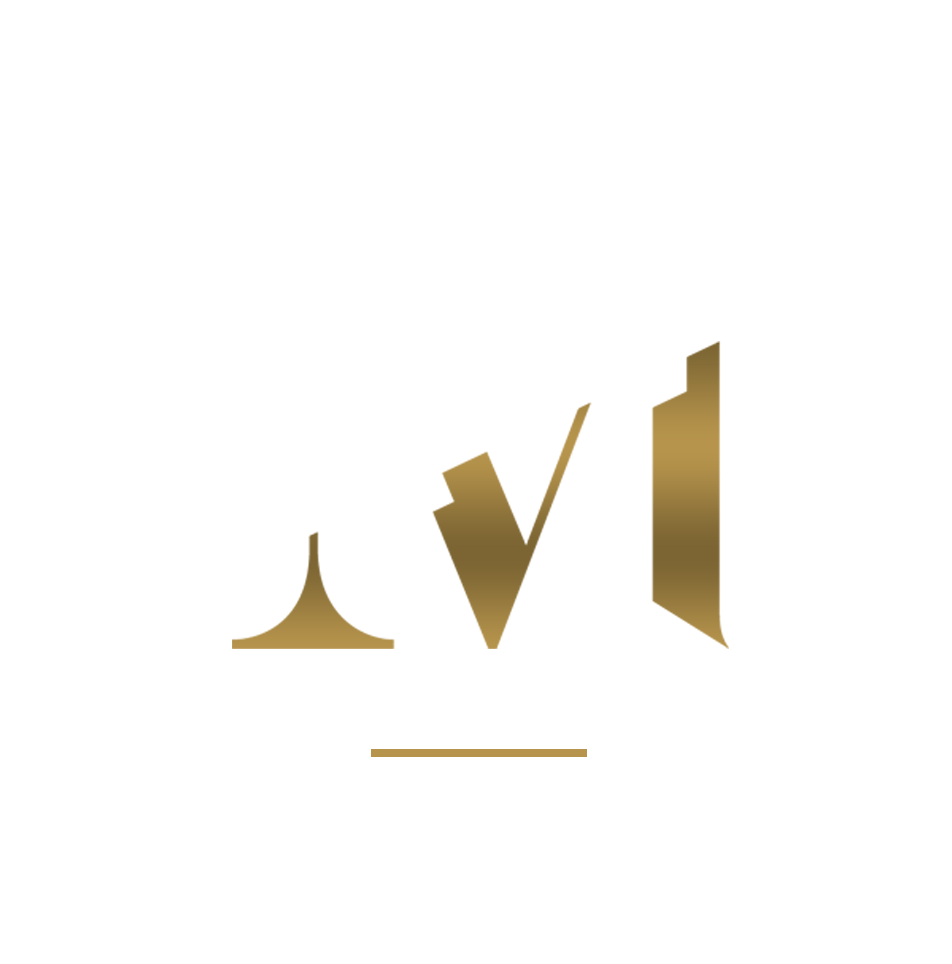 MDE Logo (white and gold)